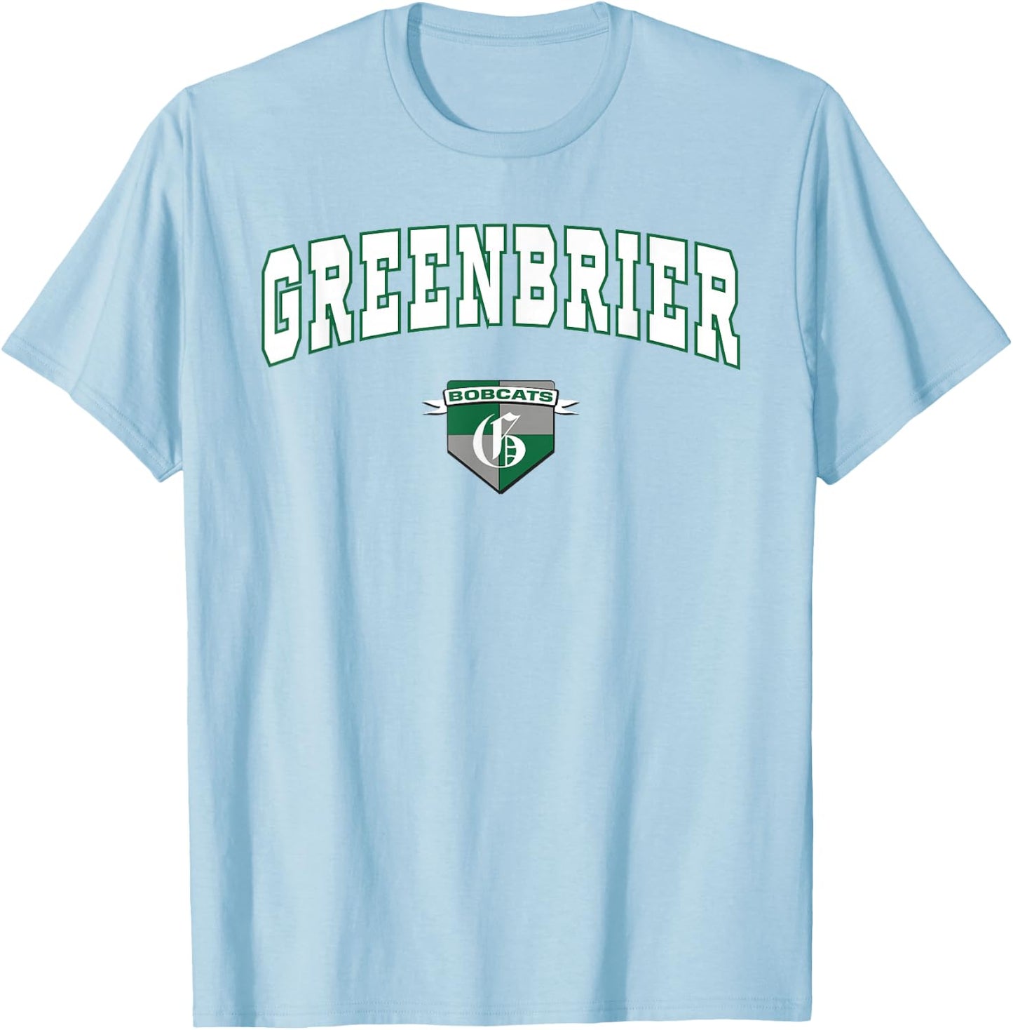 Greenbrier High School Bobcats T-Shirt - T-Shirt | Light Blue