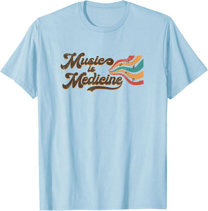 Music Is Medicines Songwriter Musician Music Lover T-Shirt - T-Shirt | Light Blue