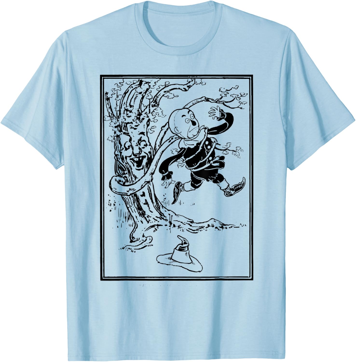 Emerald City Land of OZ Brick Road Wizard of OZ Scarecrow T-Shirt - T-Shirt | Light Blue