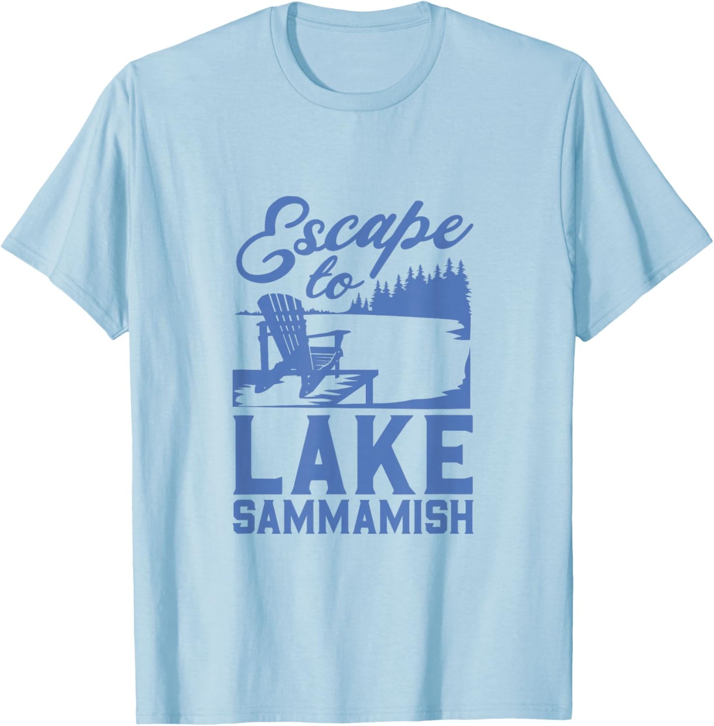 Escape to Lake Sammamish T-Shirt - T-Shirt | Light Blue