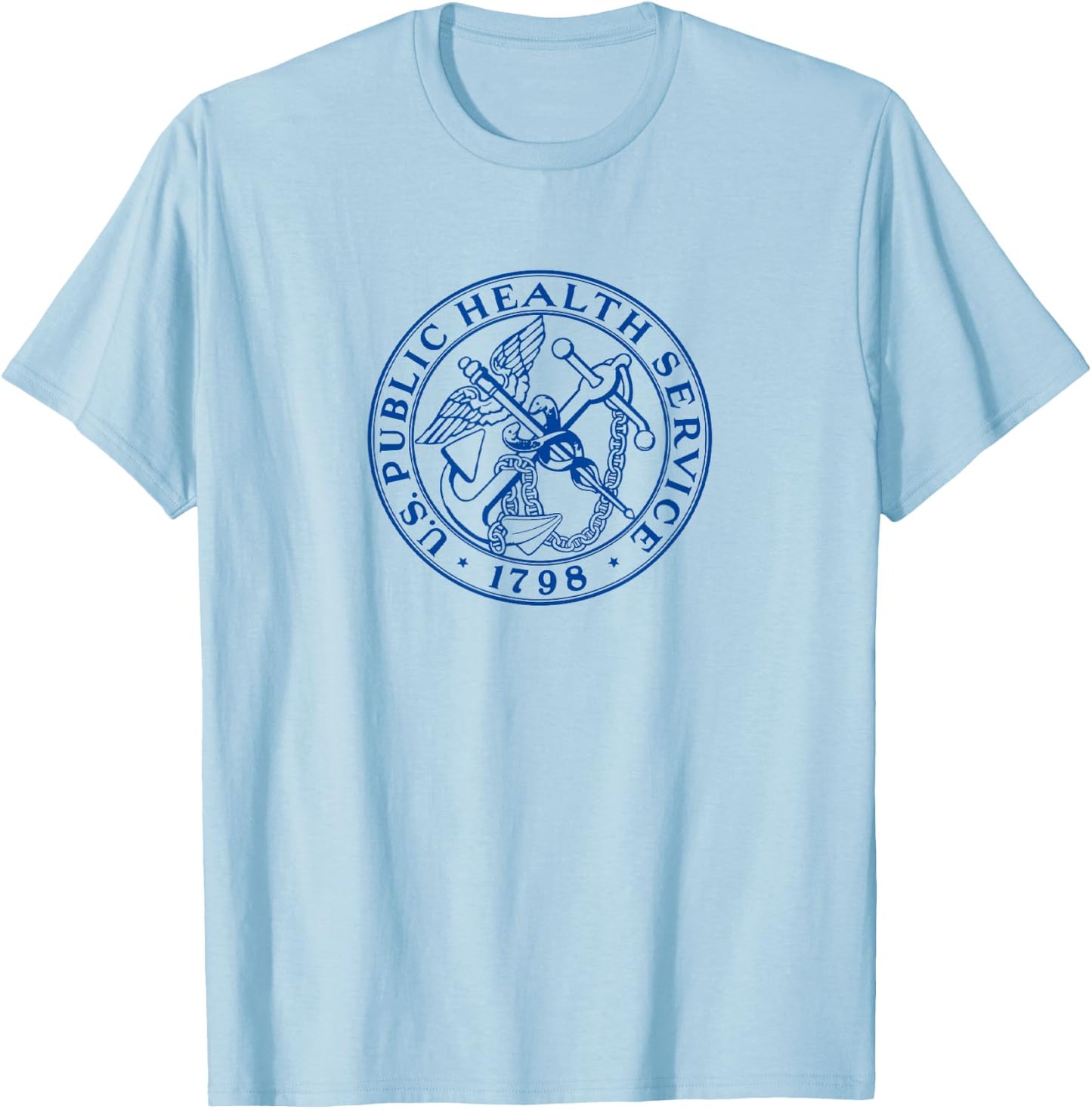 Federal PHS Shirts & Gifts US Public Health Service , Men's Grey Classic Fit Short Sleeve , Small T-Shirt - T-Shirt | Light Blue