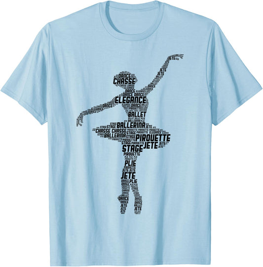 Ballerina Ballet Girls Women T-Shirt - T-Shirt | Light Blue