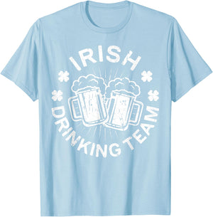 Irish Drinking Team Shirt Funny Men Women St Patricks Day T-Shirt - T-Shirt | Light Blue