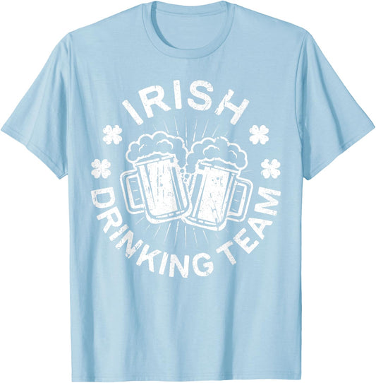 Irish Drinking Team Shirt Funny Men Women St Patricks Day T-Shirt - T-Shirt | Light Blue
