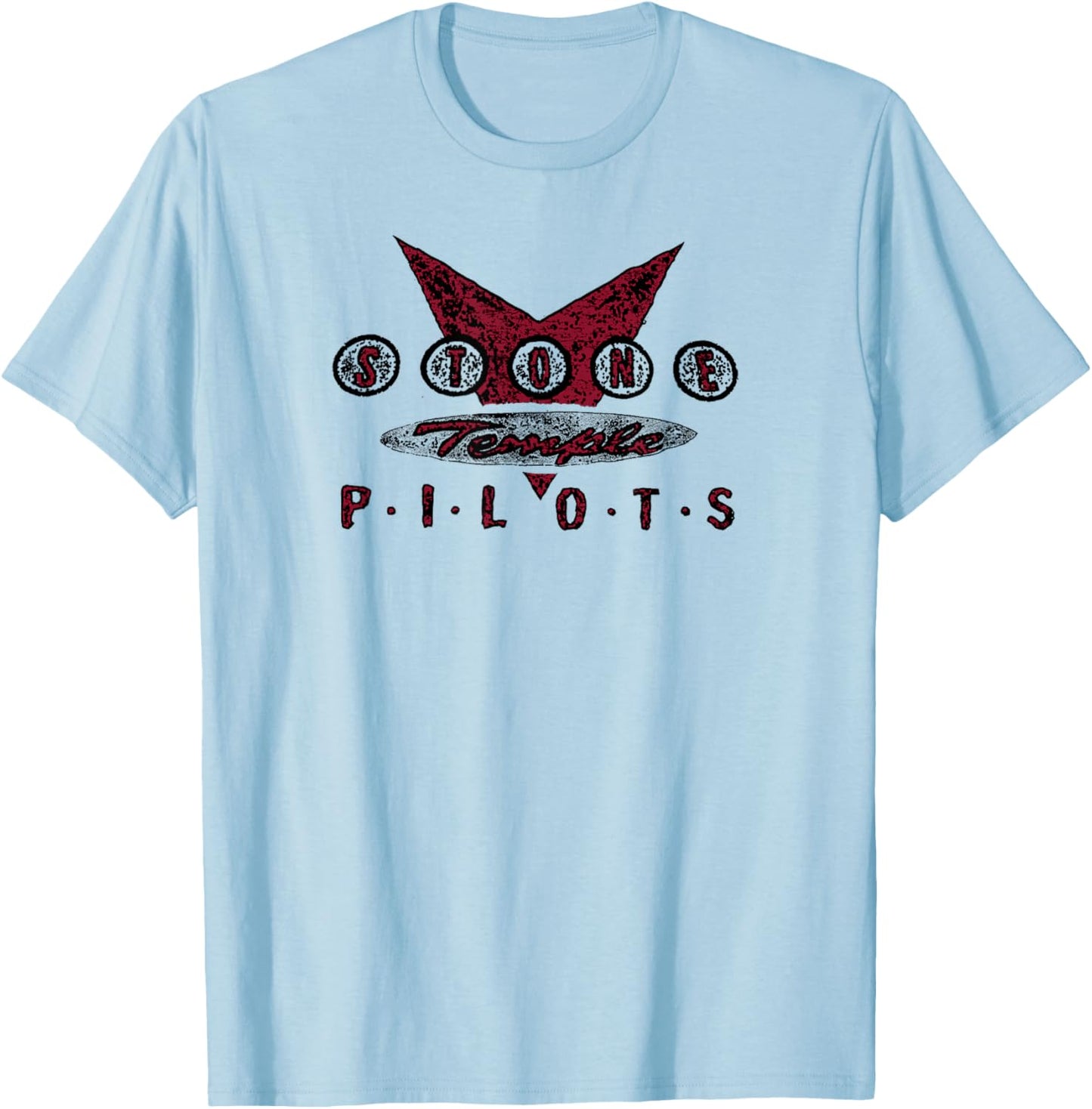 Stone Temple Pilots – Vintage Car Logo Pink T-Shirt - T-Shirt | Light Blue