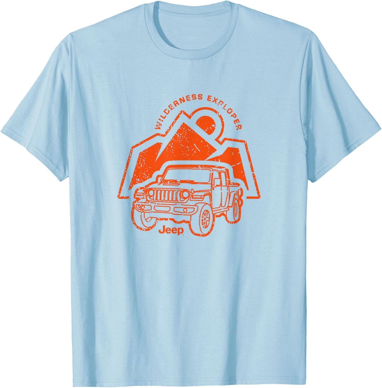 Jeep Wilderness Explorer - Officially Licensed T-Shirt - T-Shirt | Light Blue