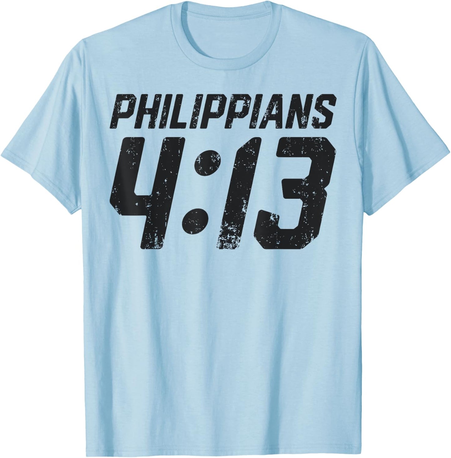 Philippians 4:13 Christian Bible Verse Men Women Religious T-Shirt - T-Shirt | Light Blue