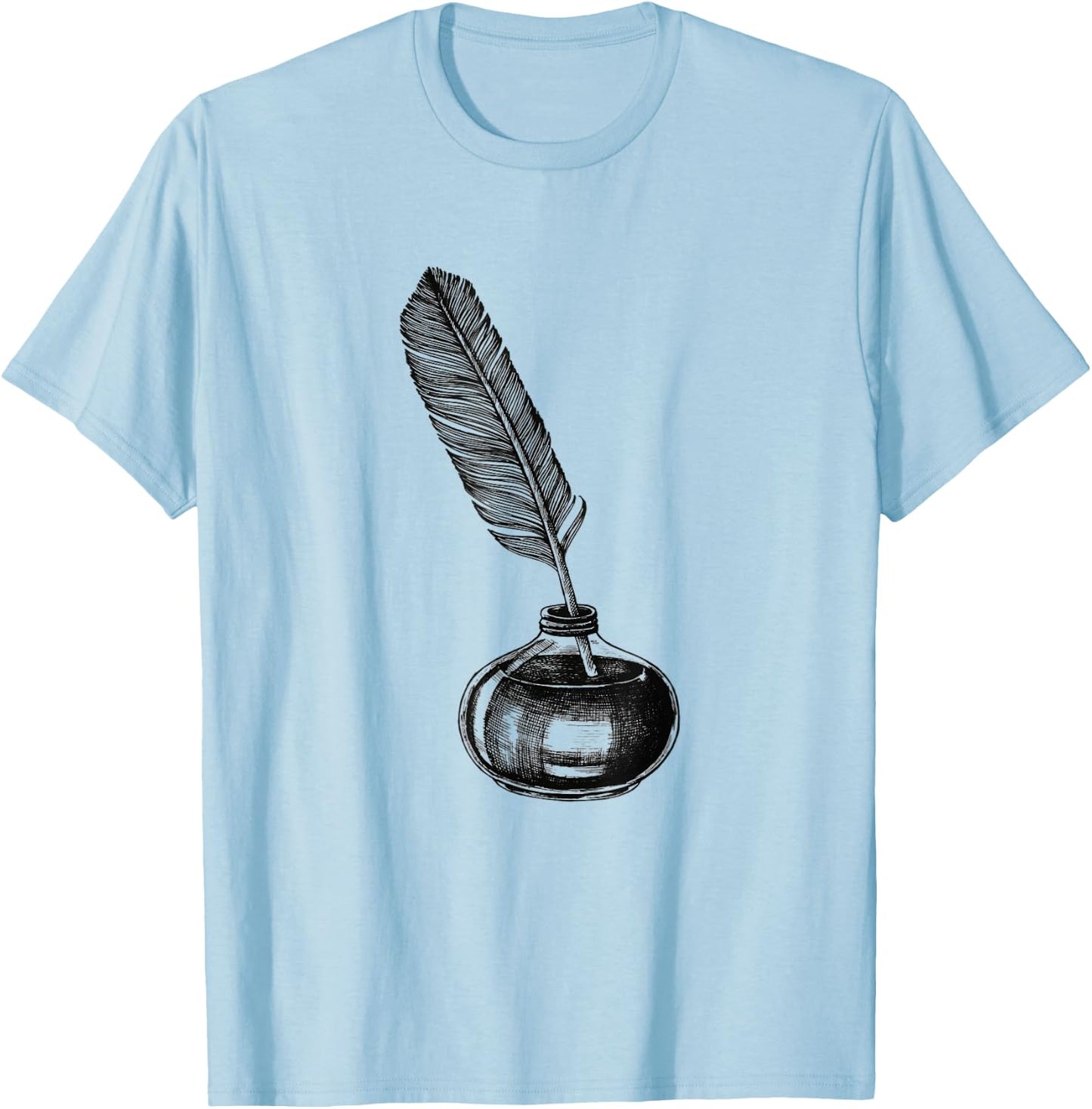 Quill Pen & Women T-Shirt - T-Shirt | Light Blue