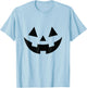 Vintage Pumpkin Face Jackolantern Jack O Lantern Halloween T-Shirt - T-Shirt | Light Blue