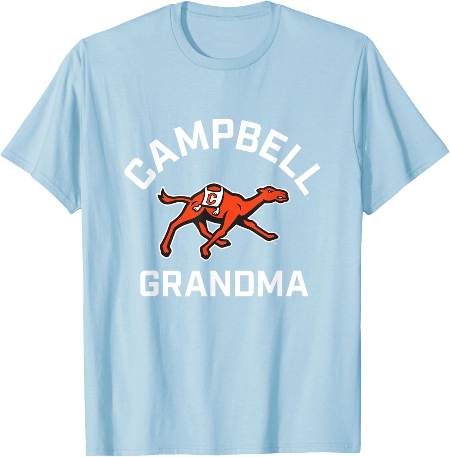 Campbell University Fighting Camels Arched Grandma T-Shirt - T-Shirt | Light Blue