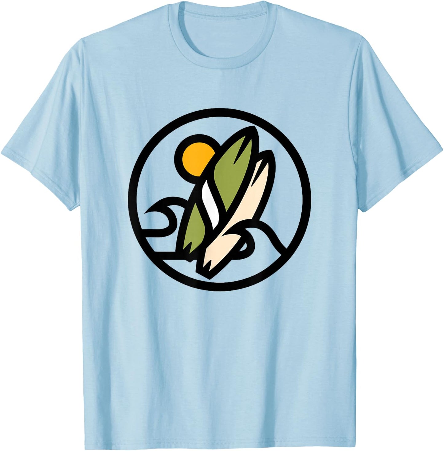 Surfboard Wave T-Shirt - T-Shirt | Light Blue
