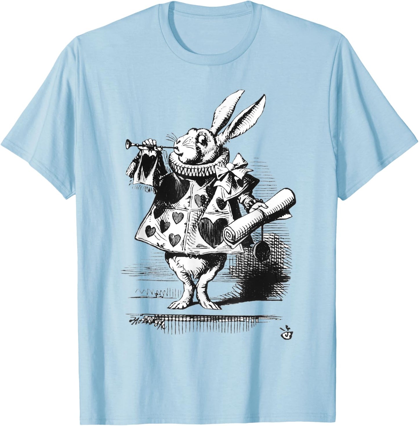 Vintage Alice In Wonderland Retro White Rabbit Costume T-Shirt - T-Shirt | Light Blue