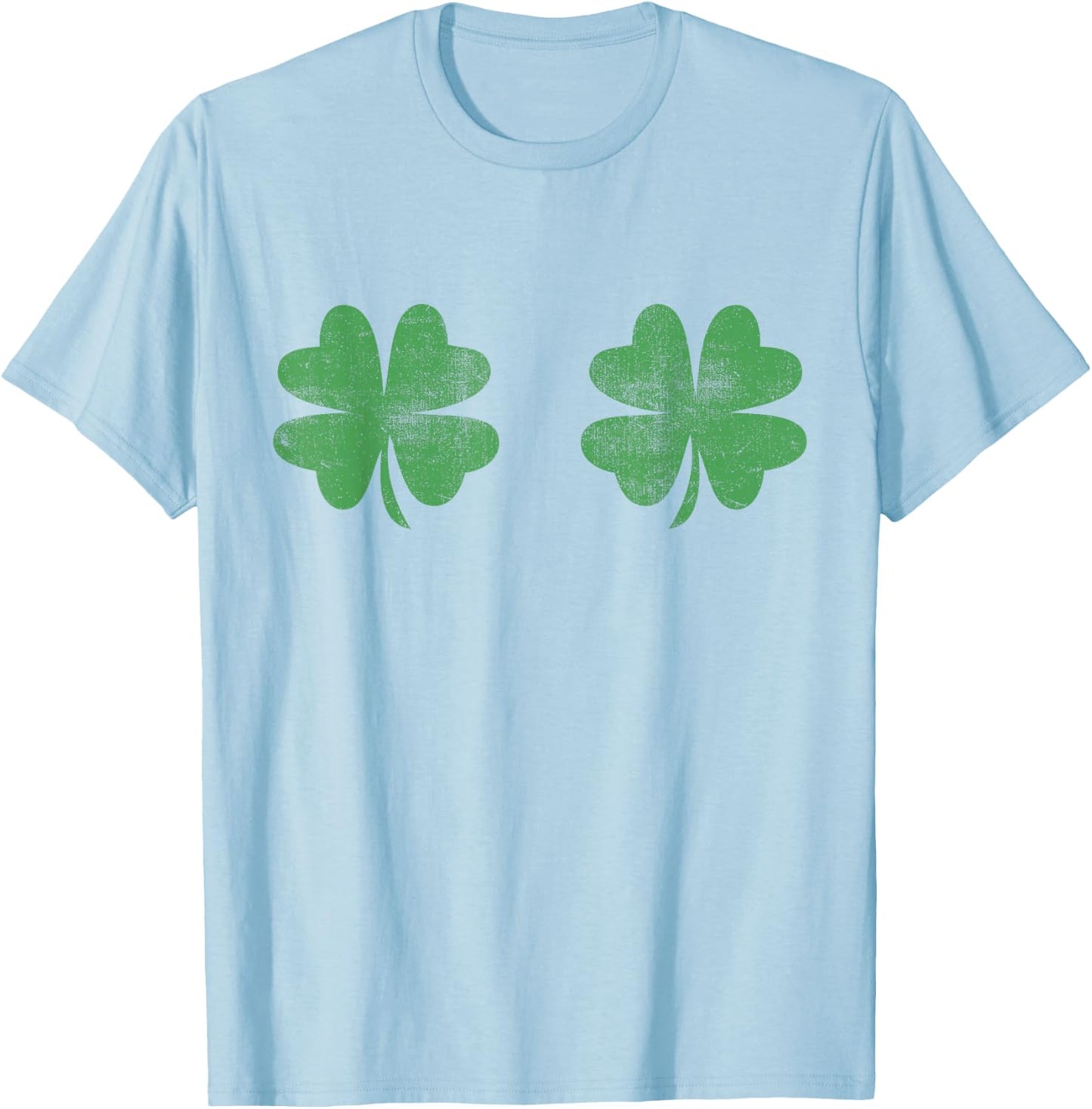 Funny Shamrock Boobs St Patricks Day T-Shirt - T-Shirt | Light Blue
