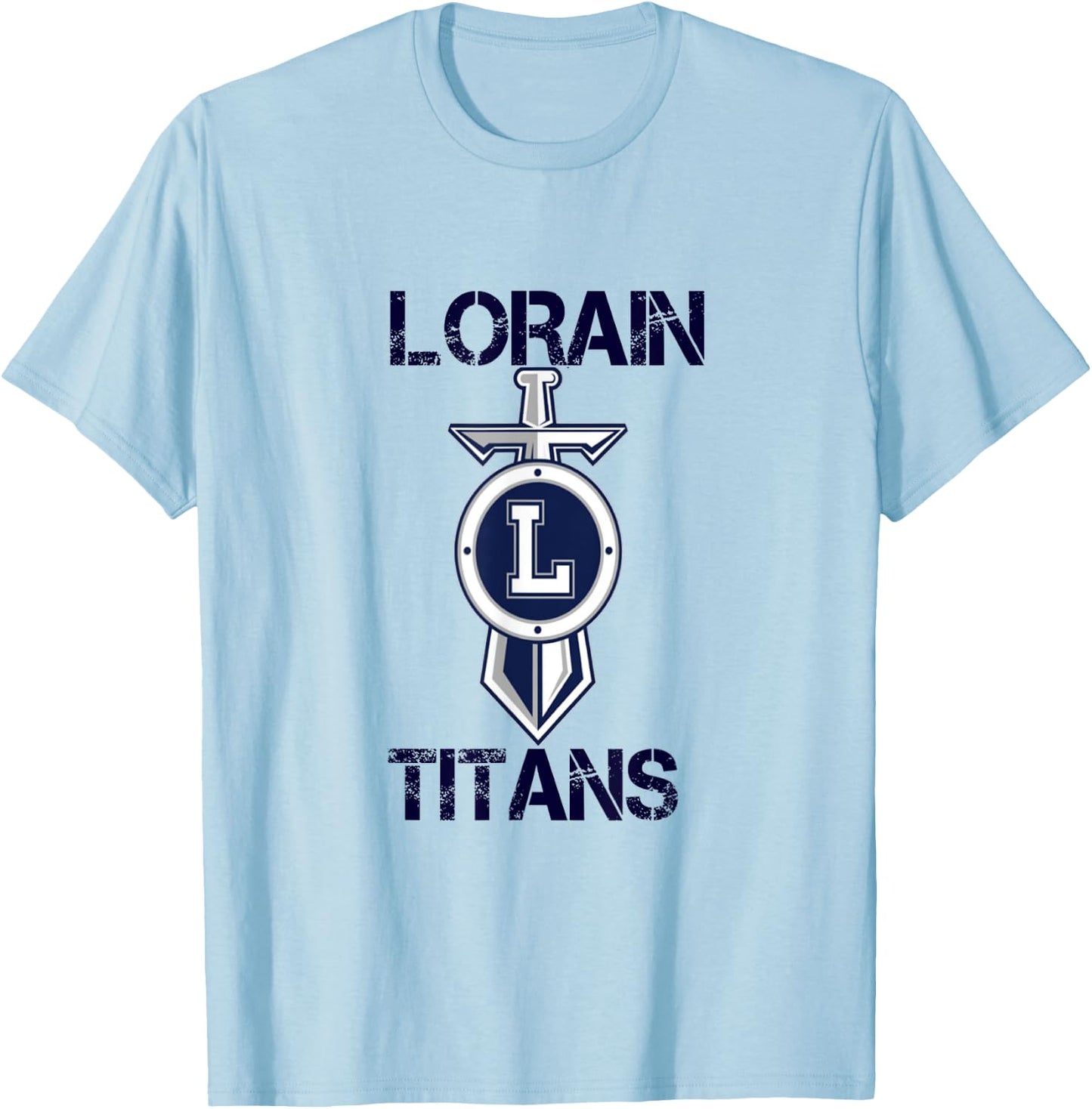 Titans Sports, Football, Baseball, Basketball. Grey T-Shirt - T-Shirt | Light Blue