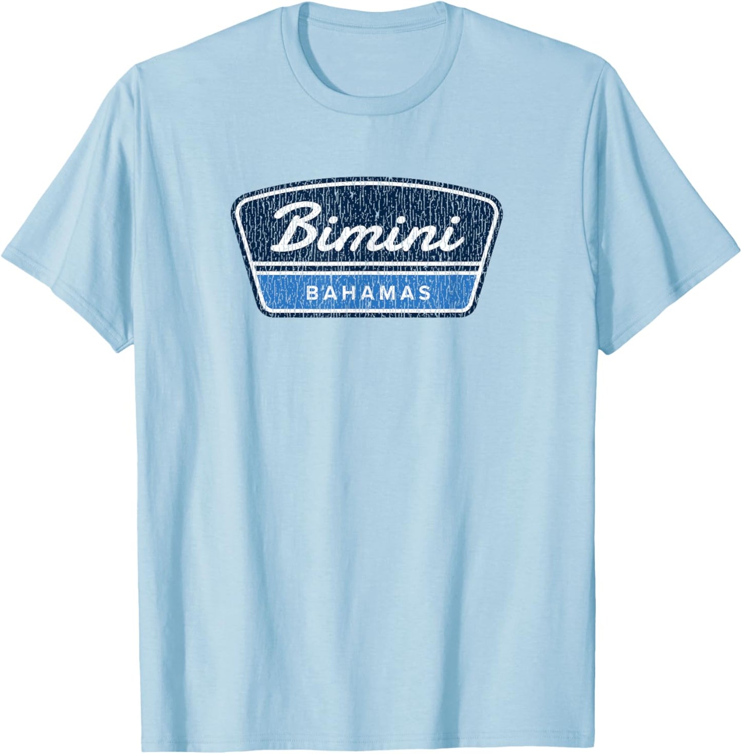 Retro Bimini Bahamas Vintage Throwback Souvenir T-Shirt - T-Shirt | Light Blue