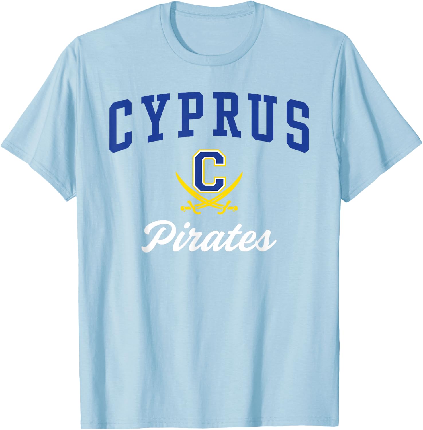 Cyprus High School Pirates T-Shirt - T-Shirt | Light Blue
