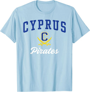 Cyprus High School Pirates T-Shirt - T-Shirt | Light Blue