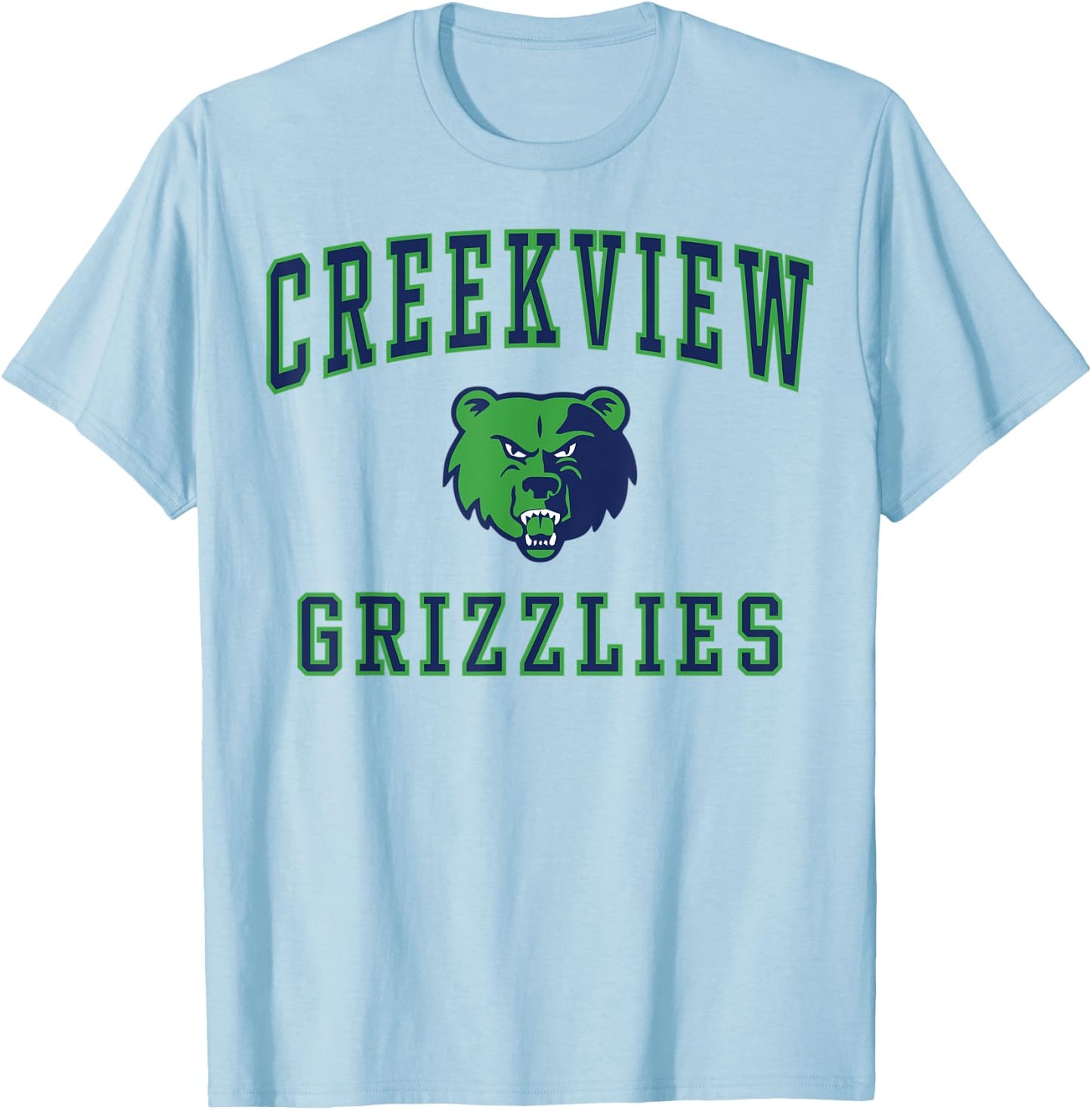Creekview High School Grizzlies T-Shirt - T-Shirt | Light Blue