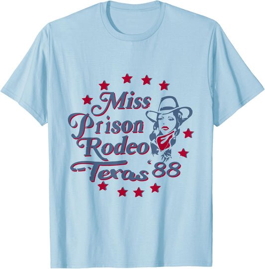 Miss Texas Prison Rodeo 1988 vintage T-Shirt - T-Shirt | Light Blue