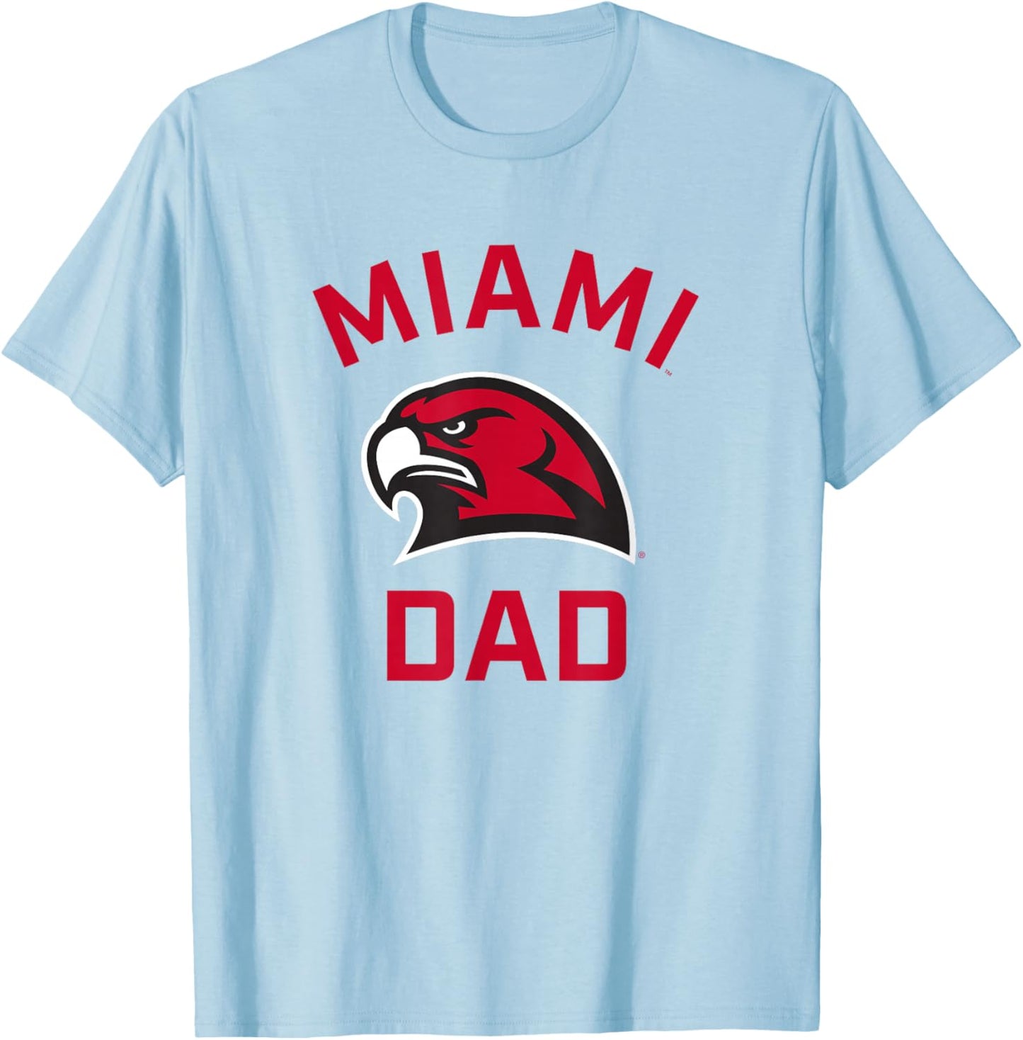 Miami University Ohio Redhawks Arched Dad T-Shirt - T-Shirt | Light Blue