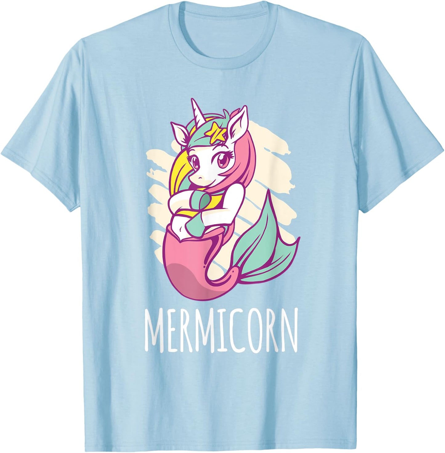 Mermicorn Unicorn Mermaid T-Shirt - T-Shirt | Light Blue