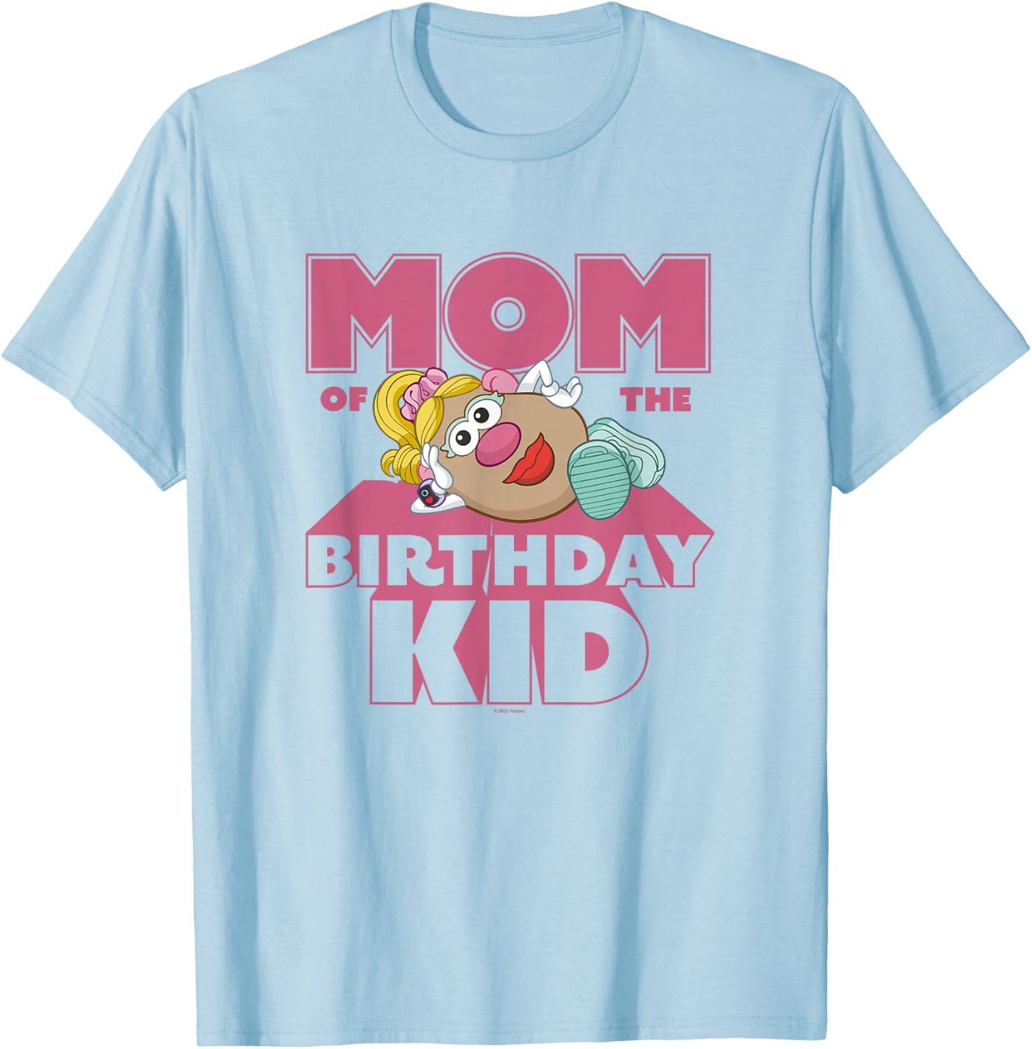 Mr. Potato Head Mom Of The Birthday Kid Sassy Portrait T-Shirt - T-Shirt | Light Blue