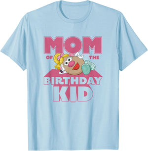 Mr. Potato Head Mom Of The Birthday Kid Sassy Portrait T-Shirt - T-Shirt | Light Blue
