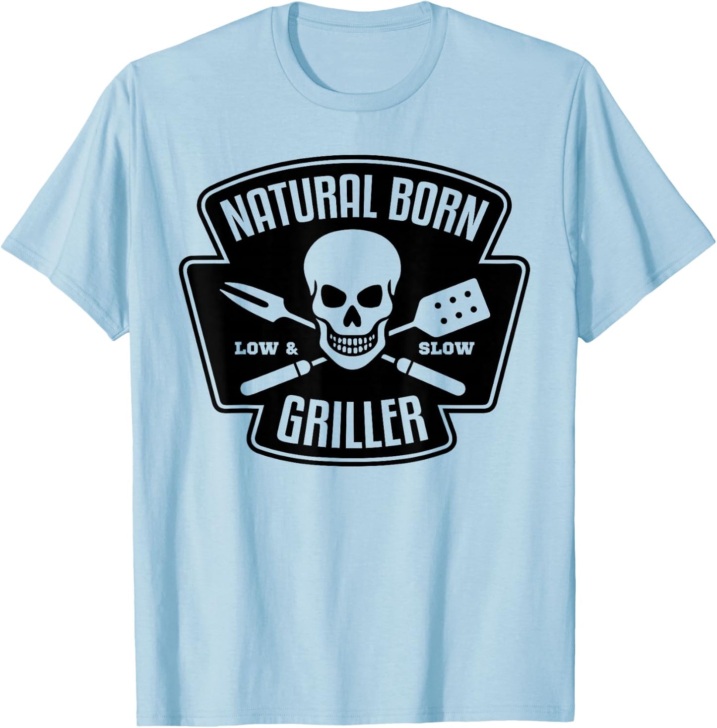 Barbecue Natural Born Grillmeister Griller Grill Gift T-Shirt - T-Shirt | Light Blue