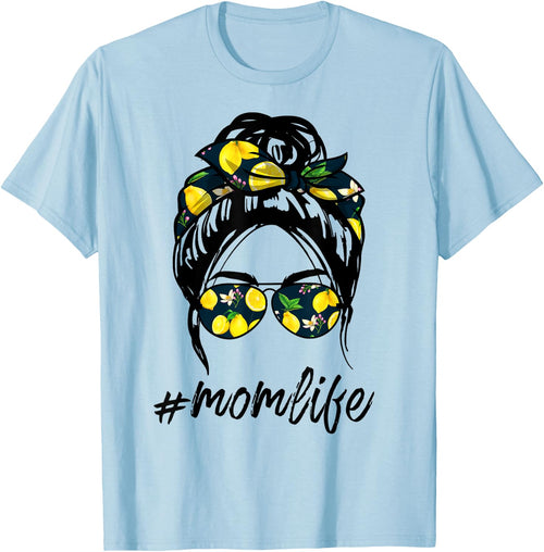 Mom Life shirts yellow lemon Sunglasses & Bandana
