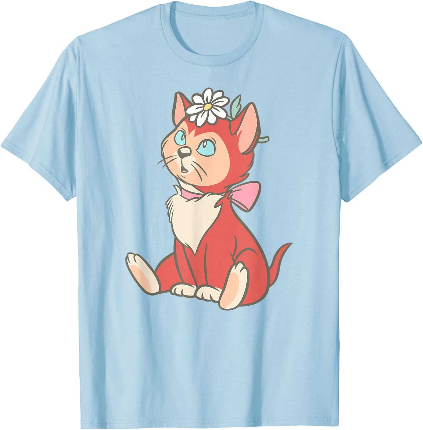 Disney Alice In Wonderland Cute Dinah Pose Big Chest Poster T-Shirt - T-Shirt | Light Blue