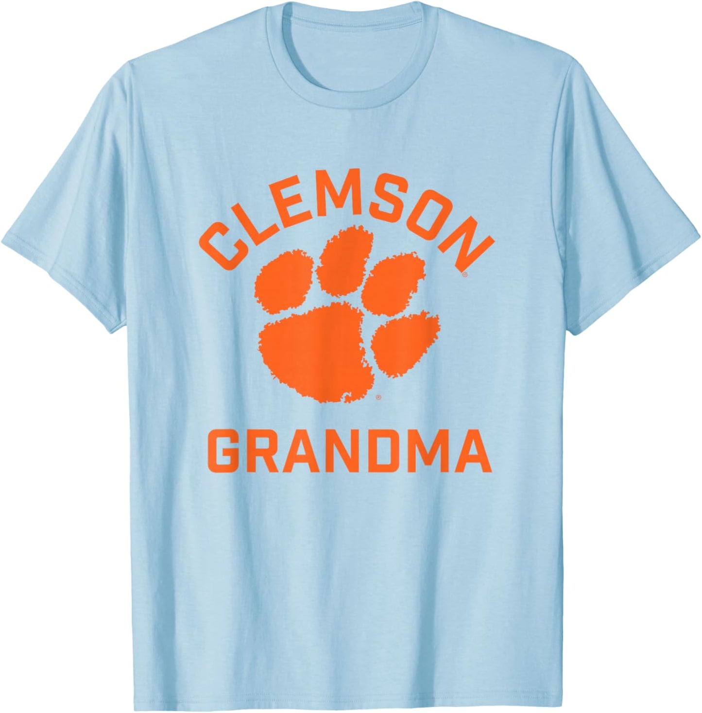 Clemson University Tigers Arched Grandma T-Shirt - T-Shirt | Light Blue