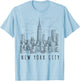 New York City Graphic - Novelty & Cool Designs T-Shirt - T-Shirt | Light Blue