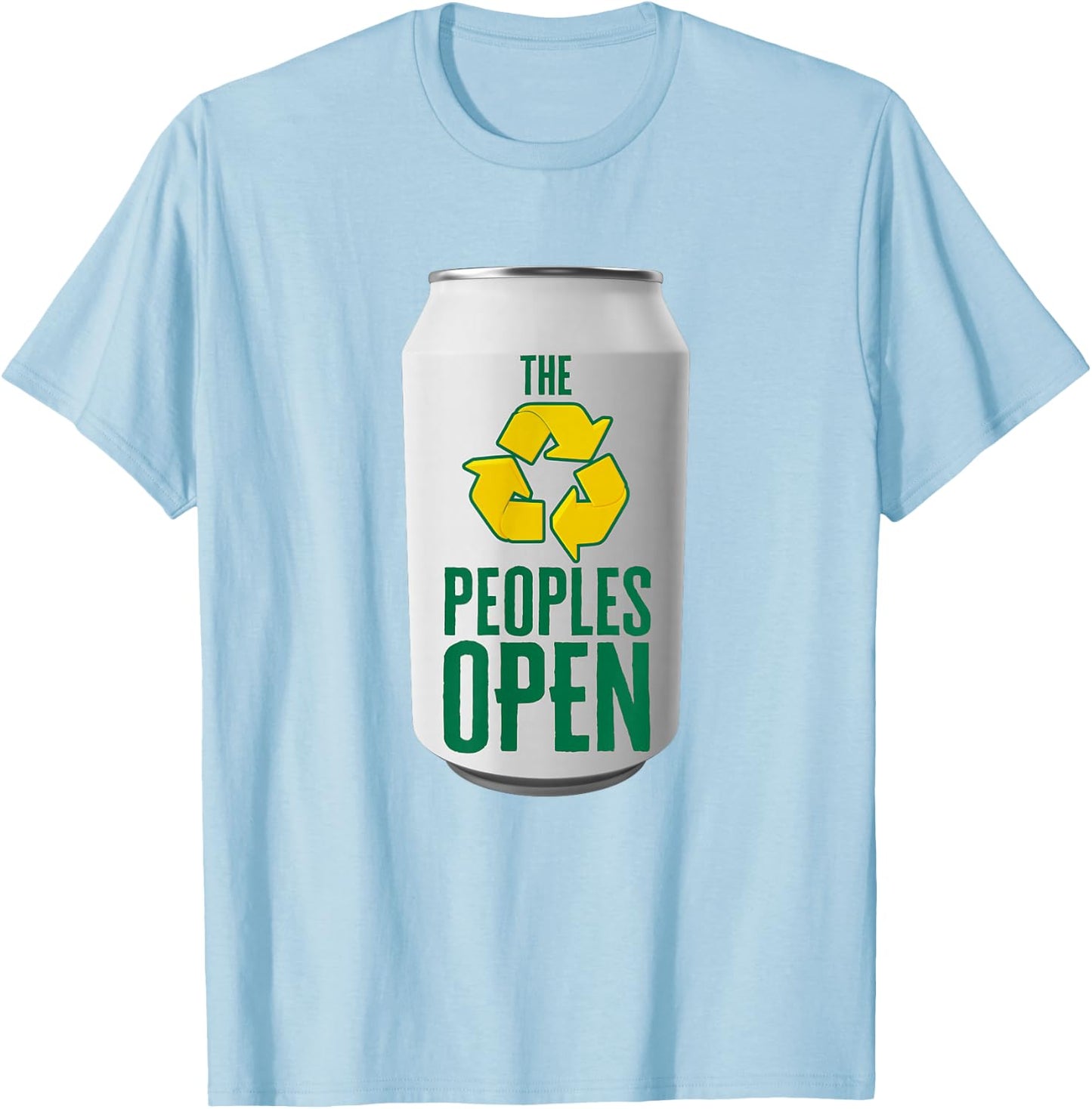 Waste Management Peoples Open Beer Can T-Shirt - T-Shirt | Light Blue