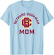 Bethune-Cookman University Wildcats Arched Mom T-Shirt - T-Shirt | Light Blue