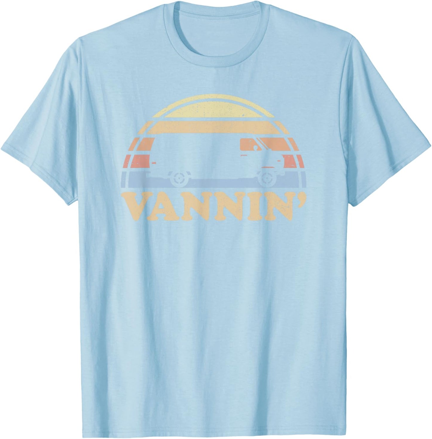 Vannin Shirt Van Life Retro Van Lovers Vanner Vantasy Camper T-Shirt - T-Shirt | Light Blue