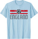 England Retro Stripe Euro Football T-Shirt - T-Shirt | Light Blue