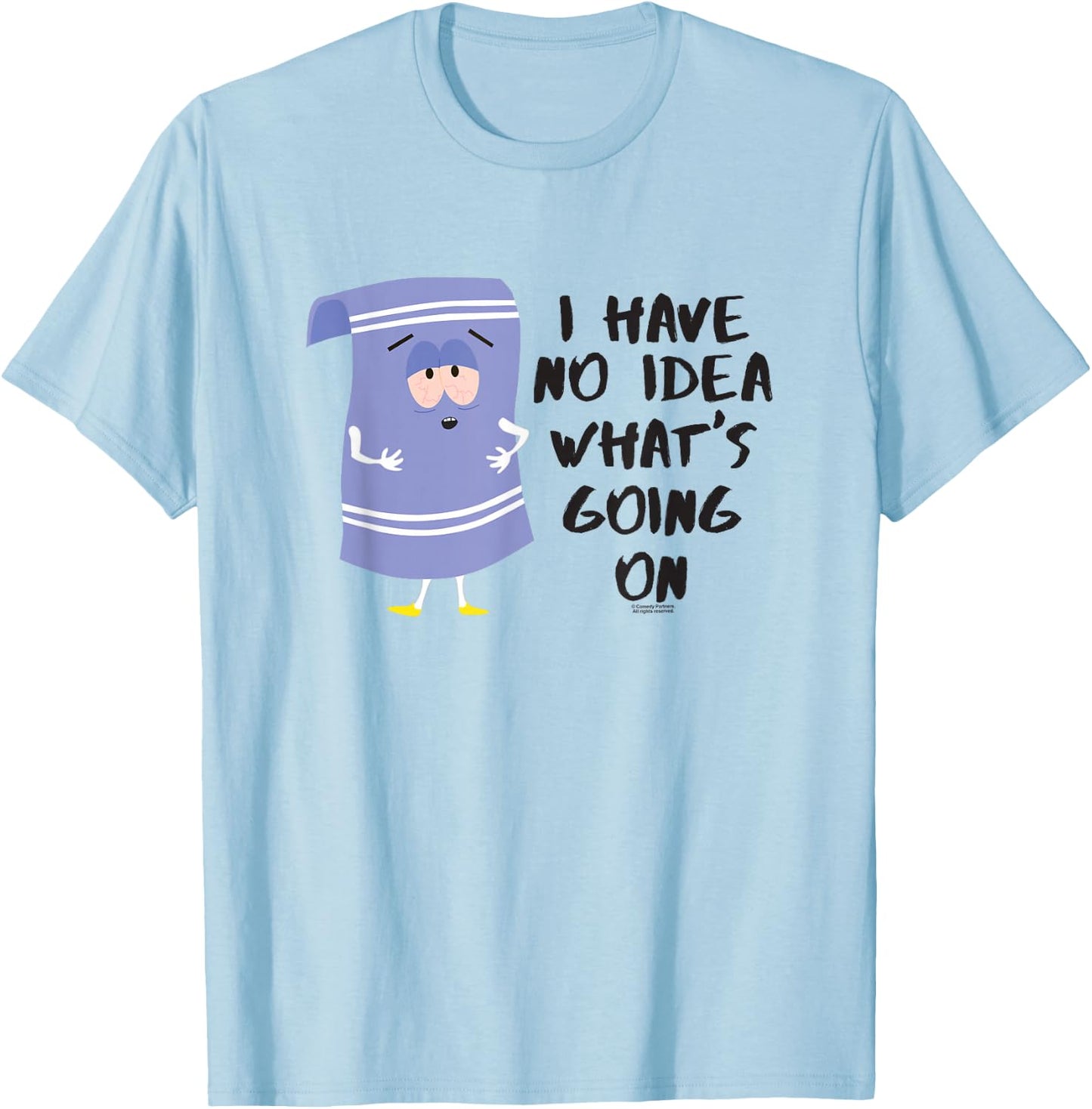 South Park Towlie No Idea T-Shirt - T-Shirt | Light Blue