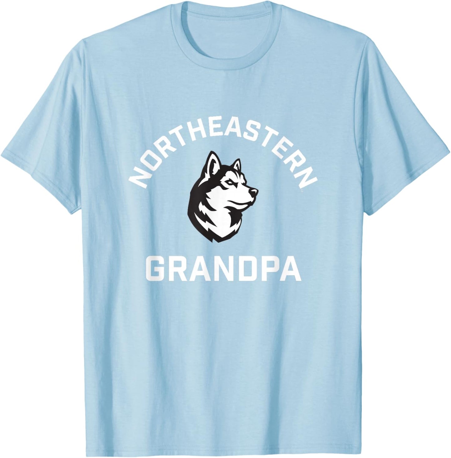 Northeastern University NEU Huskies Arched Grandpa T-Shirt - T-Shirt | Light Blue