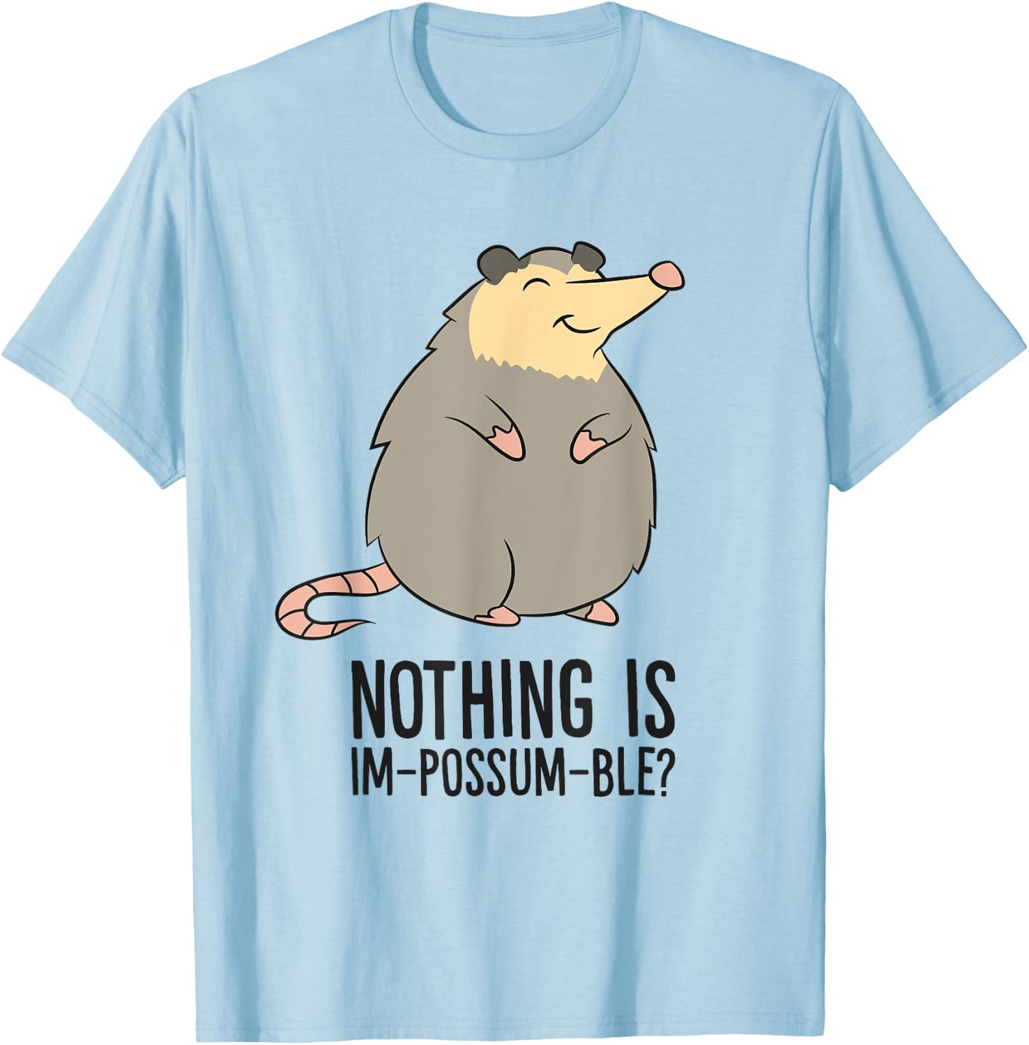 Possum Nothing Is In Possum Ble Cute Possum T-Shirt - T-Shirt | Light Blue