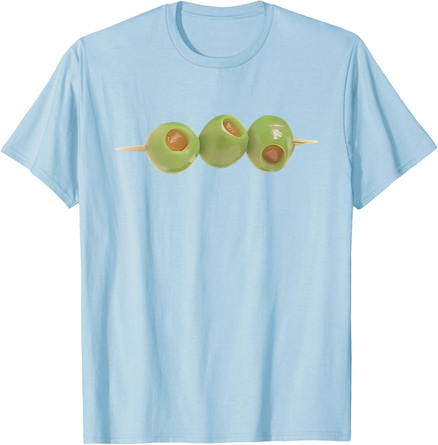 Martini Olives Shirt | Cute Olives Graphic For Girl Women T-Shirt - T-Shirt | Light Blue