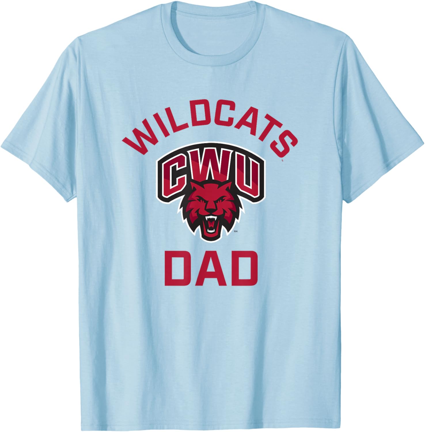 Central Washington University Wildcats Arched Dad T-Shirt - T-Shirt | Light Blue