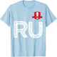 Peru Human-Flag Letter R and U Peru T-Shirt - T-Shirt | Light Blue