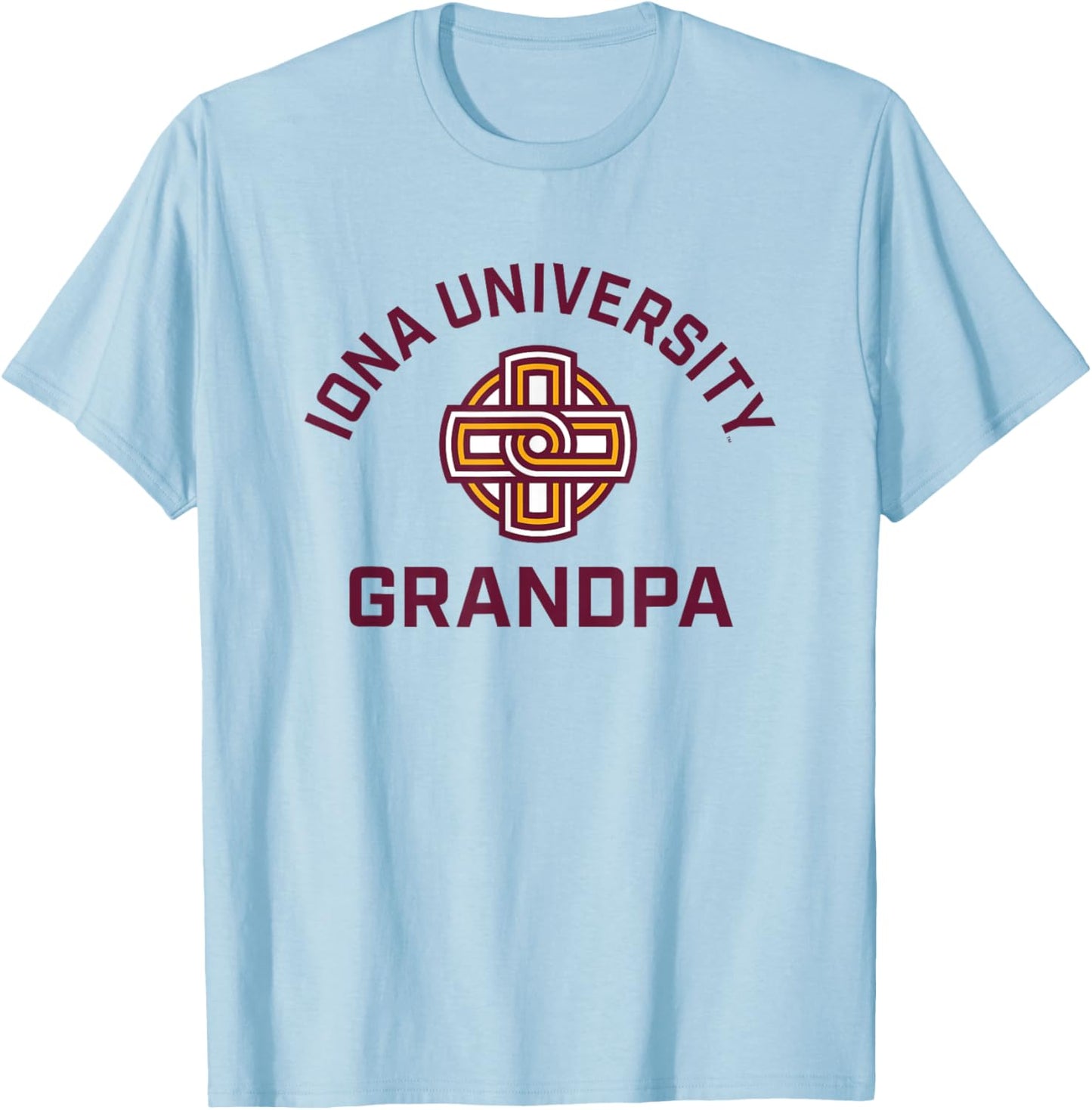 Iona University Gaels Arched Grandpa T-Shirt - T-Shirt | Light Blue
