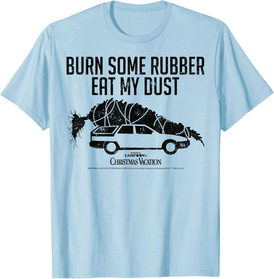 National Lampoon's Christmas Vacation Eat My Dust Vintage T-Shirt - T-Shirt | Light Blue
