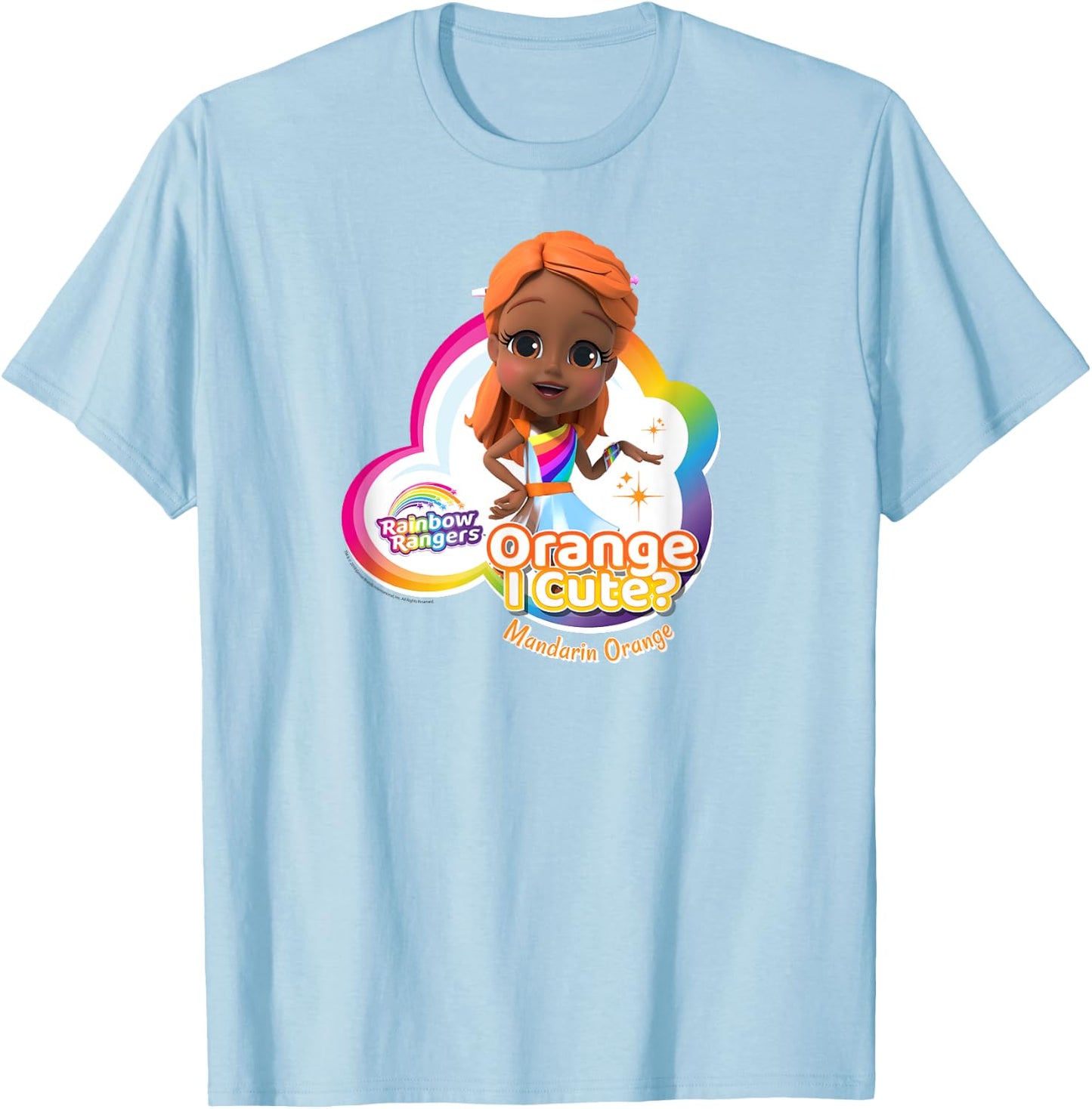 Rainbow Rangers Mandarin Orange "Orange I Cute?" T-Shirt - T-Shirt | Light Blue