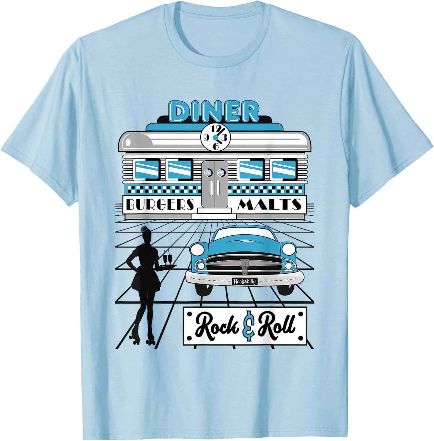 Sock Hop Party Clothes Retro 50s Rockabilly 1950s Doo Wop T-Shirt - T-Shirt | Light Blue