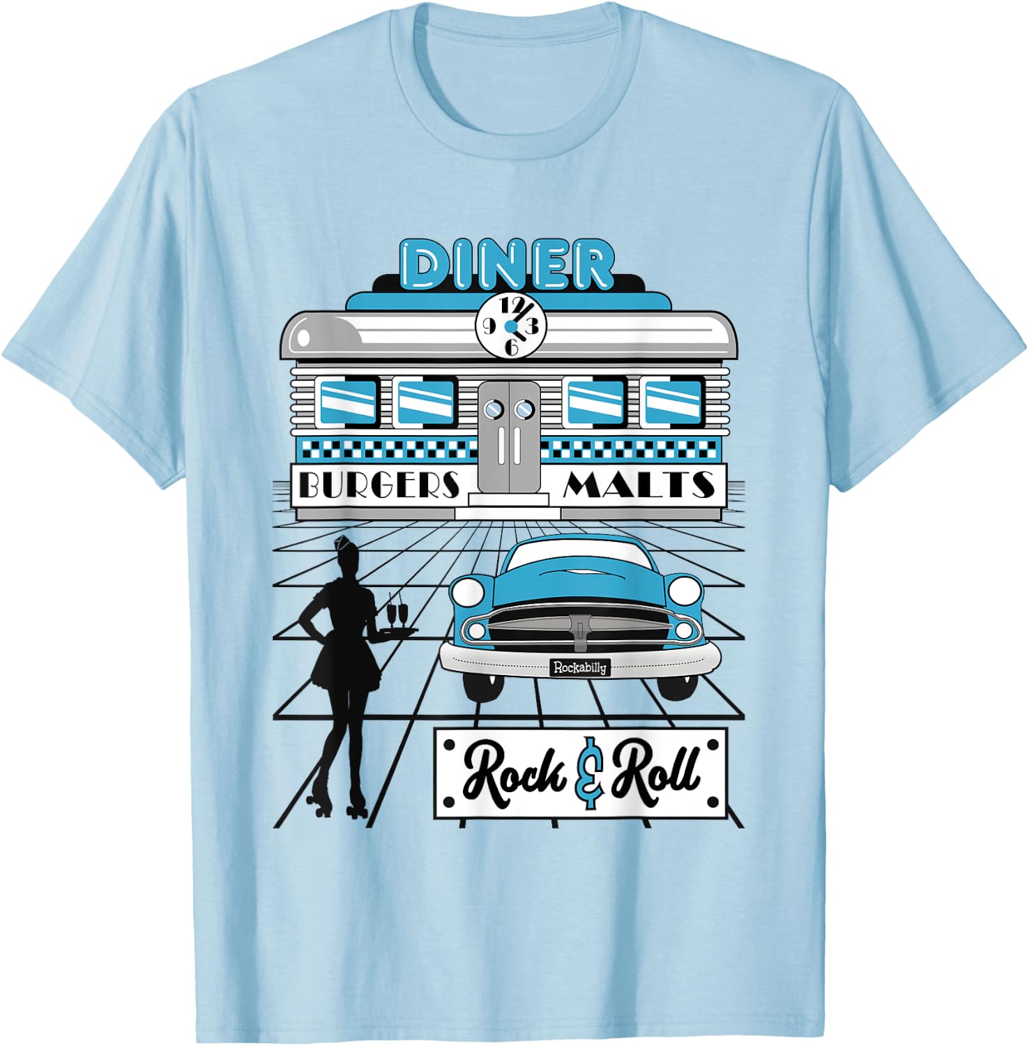 Sock Hop Party Clothes Retro 50s Rockabilly 1950s Doo Wop T-Shirt - T-Shirt | Light Blue