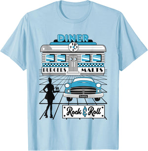 Sock Hop Party Clothes Retro 50s Rockabilly 1950s Doo Wop T-Shirt - T-Shirt | Light Blue