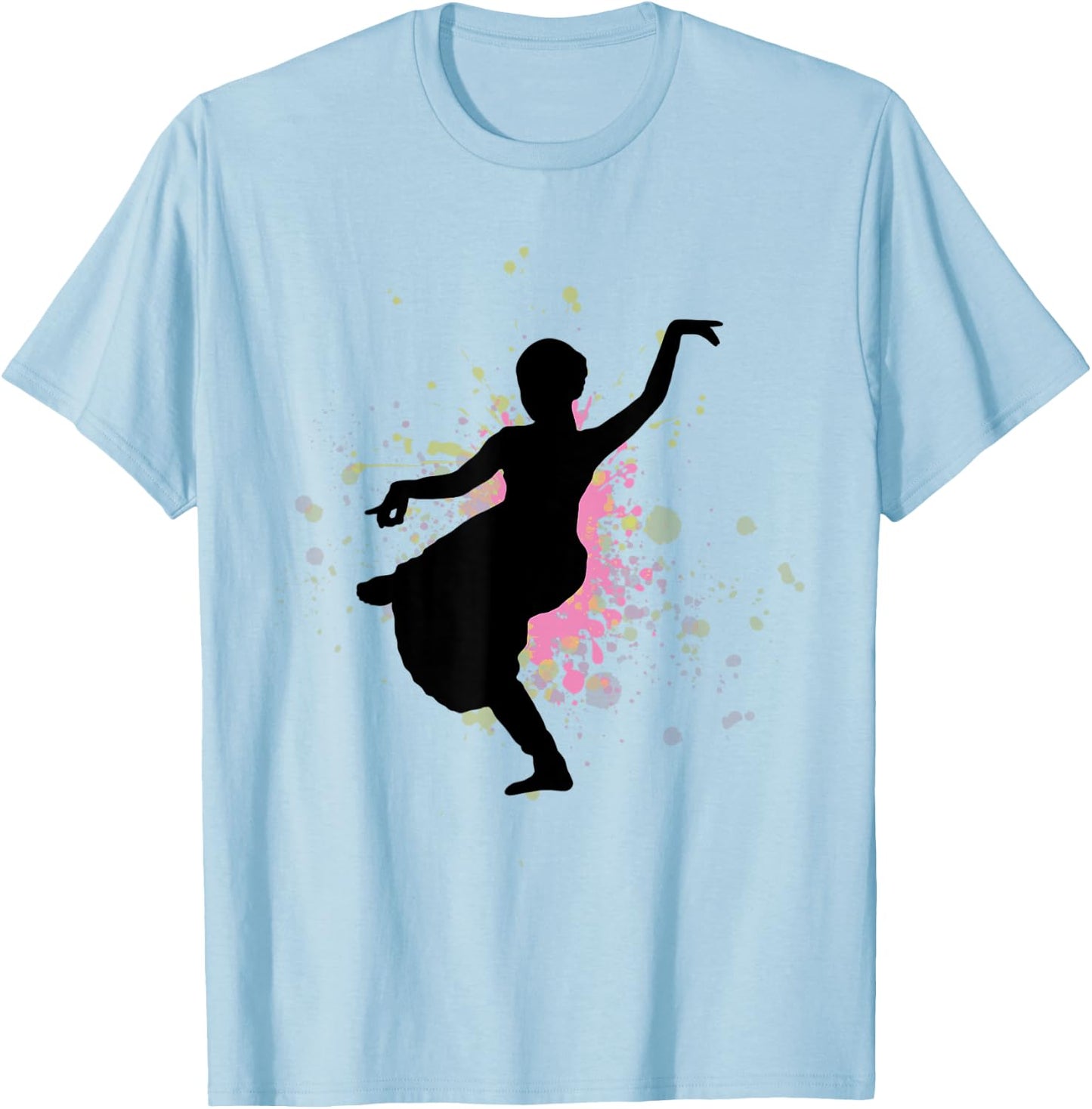 Indian Classical Dance Silhouette T-Shirt - T-Shirt | Light Blue
