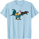 Chicken Dinosaur Shadow T Rex Hen Lover Cute Chicken Farmer T-Shirt - T-Shirt | Light Blue
